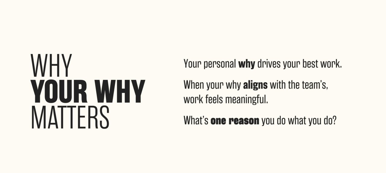 Finding your why matters