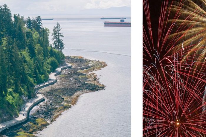 Seawall and Fireworks in Vancouver