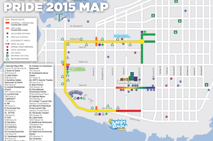Pride Parade 2015 Map