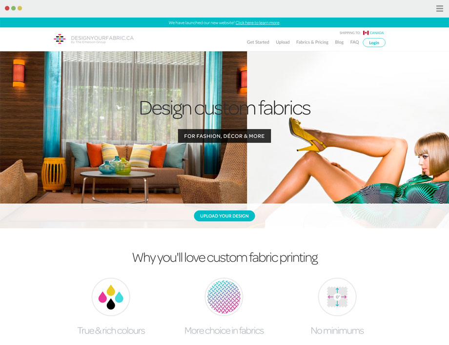 Design Your Fabric - Web development by SplitMango